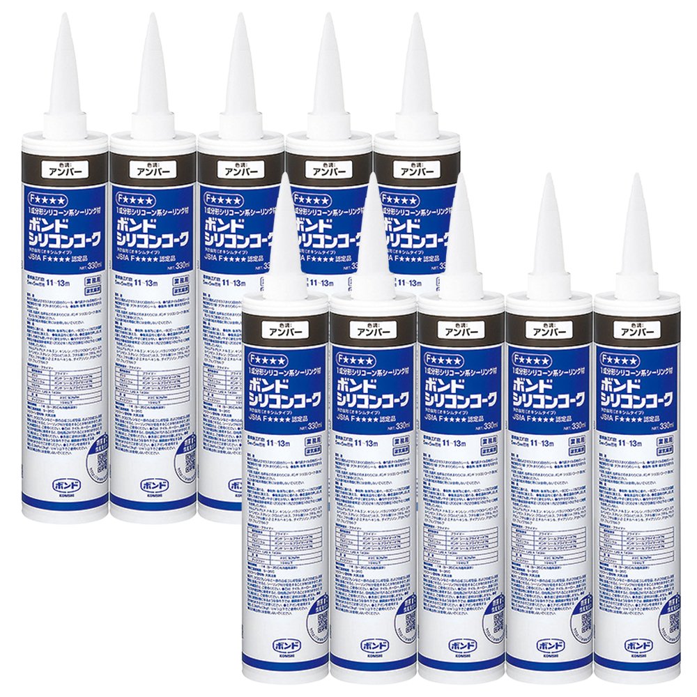 Amazon.co.jp: ボンド シリコンコーク アンバー 330ml #55578 10本入り